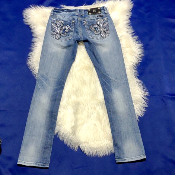 Miss Me Denim - Miss Me Rhinestone Jester Straight Jeans 26